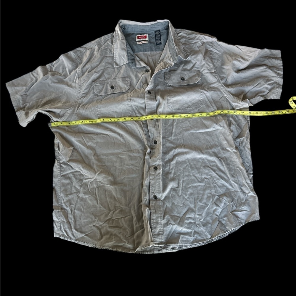 ❤️Wrangler Gray Casual Short Sleeve Button Down Shirt